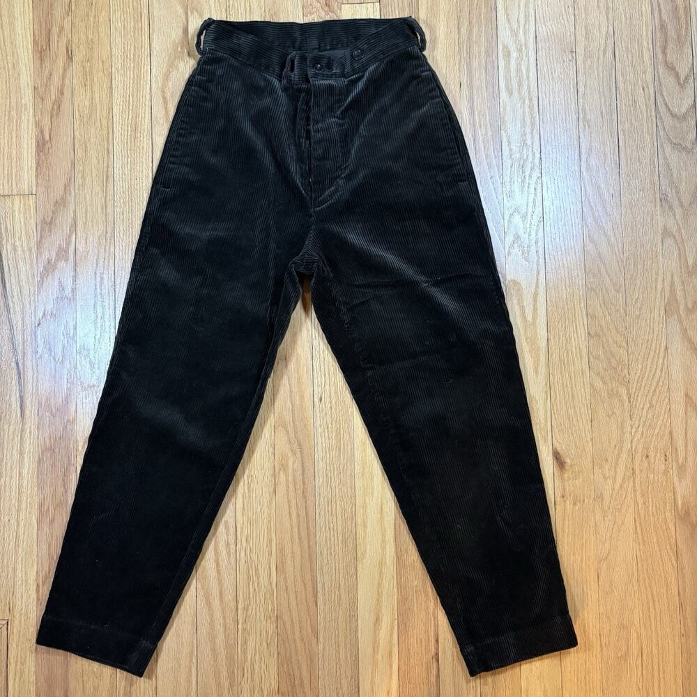 Margaret Howell MHL Women’s Size XS Corduroy Pants Dark Green Button Fly